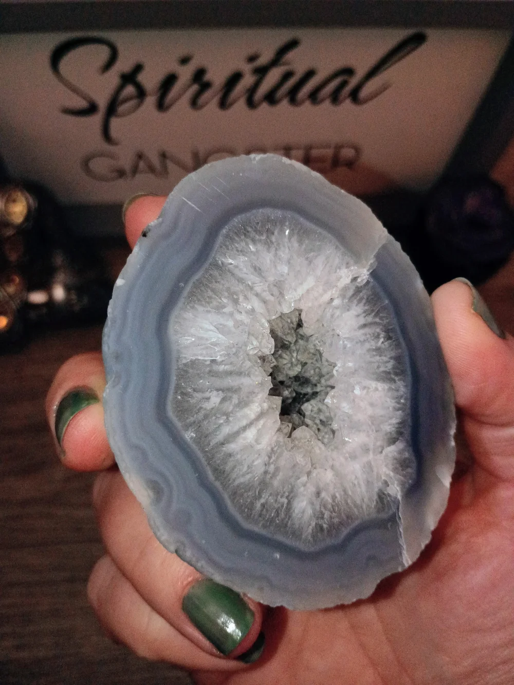 Druzy Agate Geode from Brazil - Picture 5 of 11